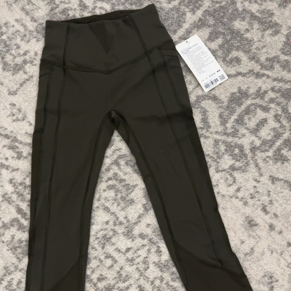 Lululemon leggings, olive green, size 4
